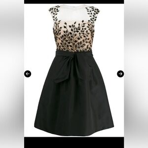 NWT Oscar de la Renta Sheer Leaf Embroidered cocktail dress